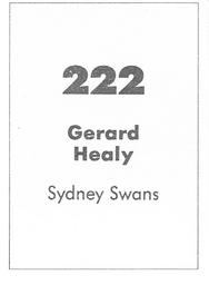 1990 Select AFL Stickers #222 Gerard Healy Back